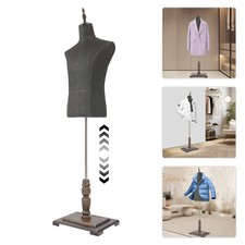 Male Mannequin Model with Stand, Half-length Model, Mannequin Dress Form, Black picture