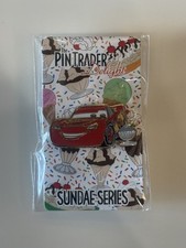 Disney DSSH Lightning McQueen Car Pin Trader Delight Sundae Ghirardelli's LE Pin picture