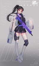 Anime girls art 2d portrait display lovecacao weapon Custom Gaming 11x17 Poster picture