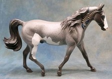 Breyer Missouri Fox Trotter Custom Blue Roan Horse Pinto Model Clover mawaldees picture