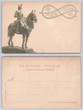 Genoa King's Dragoons Cavalry Equestrian Statue Postcard 1903 Italy picture