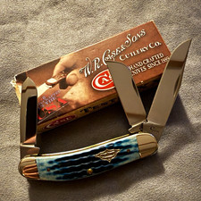 Case XX RARE LIMITED 2011 TB6339 Sowbelly 3-Blade Calypso Blue Bone SS picture