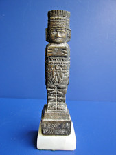 Worlds Fair 1965 Souvenir Brass Statue 8” High Mexican Statue Figure Marbel Base picture