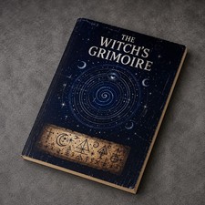 Witchcraft Grimoire 77 Pages Book of Shadows Kit with Moon Phases Herbal Lore... picture