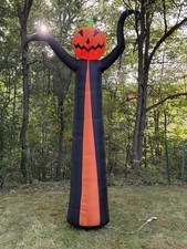 12 Ft Halloween Gemmy Inflatable Scary Pumpkin Reaper Lighted Outdoor Decoration picture