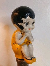 Rare Flapper 1900s Betty Boop Kewpie Chalkware Carnival Doll Vintage Figure picture
