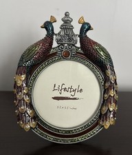 Lifestyle Peacock Round Picture Frame 3 1/2