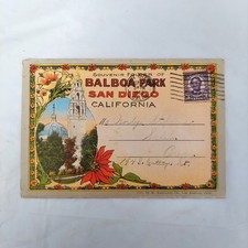 Balboa Park  San Diego, Vintage Souvenir Folder 1940s California picture