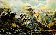 Gettysburg PA Pickett’s Charge Postcard 1924 Battle of Gettysburg A.C.B. & Co. picture