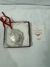 1990 Our First Christmas Medallion Towle STERLING Ornament New in Box  picture