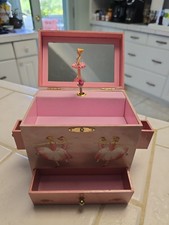 Sweet 6” Pink Ballerina Swan Lake Ballet Dancer Girl Musical Jewelry Music Box picture