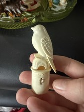VTG Teapot Whistling Bird ~ replacement BIRD Only Cream color picture