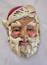 VTG 1978 Chalkware Santa Claus Head Knott’s Berry Farm Christmas Decor picture