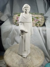 + Nice Older Plaster ? Statue of St. Francis Assisi + 10 3/4 Inches Tall picture