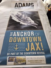 ⚓ USS Charles F. Adams Museum Vinyl Pull-Down Display – 72” x 33” 🚢🇺🇸 picture