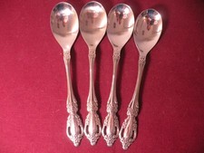 Set Of 4 Ice Cream Spoons Oneida Raphael Distinction Deluxe HH Stainless 6
