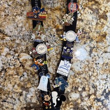 Walt Disney World Pin Lot Official Lanyard Tower Terror Cast Member Tinkerbell picture