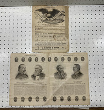 Vintage American Politics 1888 Presidential Campaign Guide Booklet Pages Posters picture