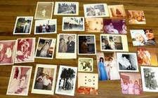Estate Find PHOTOS family black White Vintage Art Crafts Travel Old Girl LOT4 GI picture