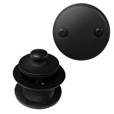 Westbrass Twist & Close Tub Trim Set with Two-Hole Overflow Faceplate, Matte ... picture
