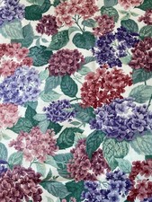Vintage 1987 Sanderson Cotton Sateen Fabric 2.5m | 'Ambleside' Hydrangea Pink picture