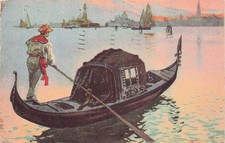 Postcard Vintage (2) ITA,Venice 2-Gondalas (1-Card #,1-WO,1-P,1-UP) (#882) picture