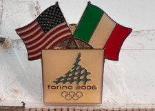 2006 Torino  /Americian Flags hat/lapel pinback. picture