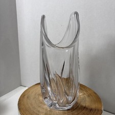 Art Vannes VTG Hand blown Glass Vase France Signed Mid Century Modern MCM EUC picture