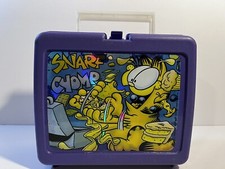 Vintage Thermos 1978 Garfield Snarf Chomp Made in the USA Purple picture