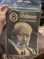 Rare Magazine Chancellor Hindenburg 1934 Death Bed Third Reich  picture