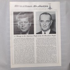 Bulletin December 1, 1963 JFK Kennedy LBJ Johnson Rare International Ed Vintage  picture