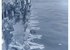 VTG 1923 Glass Plate Negative Charles River Bathing Girls Swim Race Boston OOAK picture