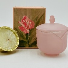 Vintage AVON Glow of Roses Jar with Perfumed Candle - Unused picture