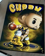 Stephen Steph Curry Golden State Warriors NBA Basketball funko Style Print picture
