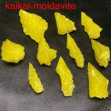 10PCS Rare Natural Yellow Sulfur Crystal Quartz Crystal Mineral Specimen 344G picture