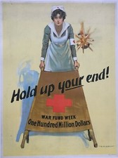 Original ca1918 Great War Red Cross Poster picture