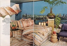 Martex 1980 Original 2pg Print Ad Wind Drifts Bedding Sheets Polyester Cotton picture