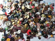 HUGE Vintage BUTTON LOT*Desktop Clean-up Lot* 3 pounds *glass MOP metal more*S15 picture