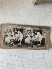 Antique Stereoview C.H. Graves Women Fight Man Scene Universal Photo Art Co. picture