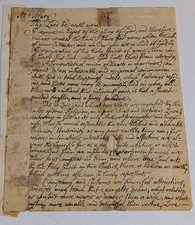 1727/8 Colonial NY–RI 4pp Religious Love Letter William Ball to Mary White picture