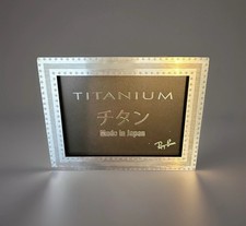 Ray-Ban Titanium Made In Japan Metal Sign Display Authentic NIB picture