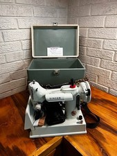 Vintage White/Pale Celadon Singer Featherweight 221K7 Portable Machine picture