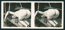 French 1920s Risque STEREO Photo OSTRA STUDIO Paris Amazing Rear VU Her Derriere picture