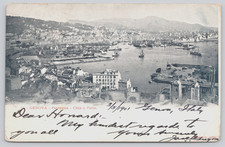 Italy Genova Genoa, Panoramic Aerial View, Port, Ships, UDB Posted 1901 picture