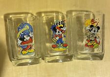 Set of 3 Mcdonalds Walt Disney Mickey Mouse Millenium 2000 Celebration glasses picture
