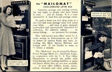 The Mailomat Coin-Operated Letter Box Vintage Postcard TP12-2 picture