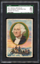 George Washington 1911 Royal Bengals T68 Heroes of History SGC 1.5 Vintage Card picture