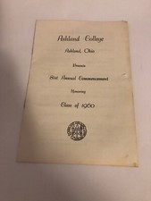 1960 Ashland College Commencement Program picture