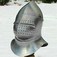 Custom SCA HNB 18 Gauge Steel Medieval Tournament Bascinet Helmet  picture