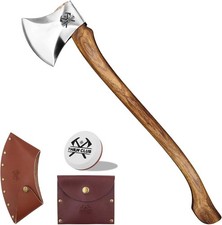 32.6 Inch Professional Wood Splitting Axe, Wood Chopping Axe with Hickory Wood H picture